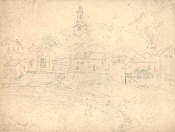 Drawing by Louis Kronberg: (Rockport, Massachusetts), represented by Childs Gallery