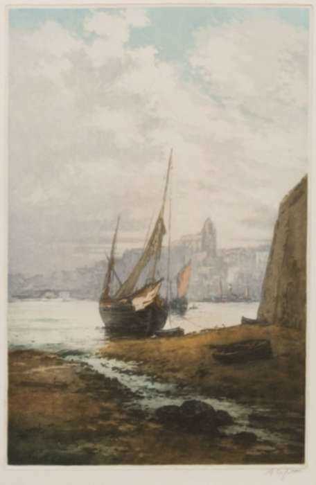 Print by Manuel Robbe: [Boat], represented by Childs Gallery