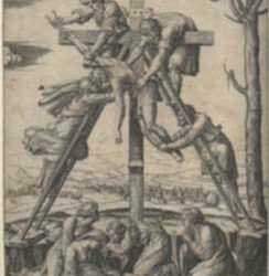 Print by Marcantonio Raimondi: Descent from the Cross [after Raphael Sanzio (1483-1520)], represented by Childs Gallery