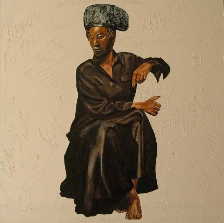 Painting by Margaret Rose Vendryes: Lwena Dianne, African Diva, available at Childs Gallery, Boston