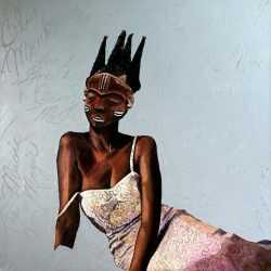 Painting by Margaret Rose Vendryes: Pumbu Abbey, African Diva, available at Childs Gallery, Boston