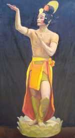 Painting by Margaret Fitzhugh Browne: Saki, The Japanese Dancer, represented by Childs Gallery