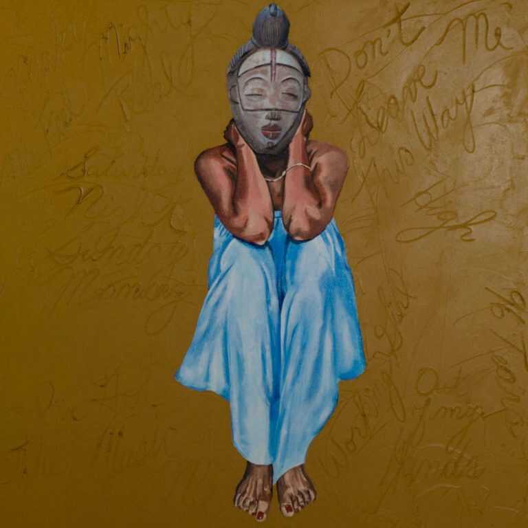 Painting by Margaret Rose Vendryes: Punu Thelma, African Divas, represented by Childs Gallery
