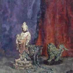 Painting by Marie Weger: Wang Wei (Great Poet and Painter), represented by Childs Gallery