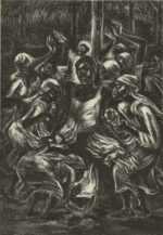 Print by Marion Greenwood: Voodoo Ritual, represented by Childs Gallery