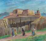 Painting by Marion Huse: (Road with four figures), represented by Childs Gallery