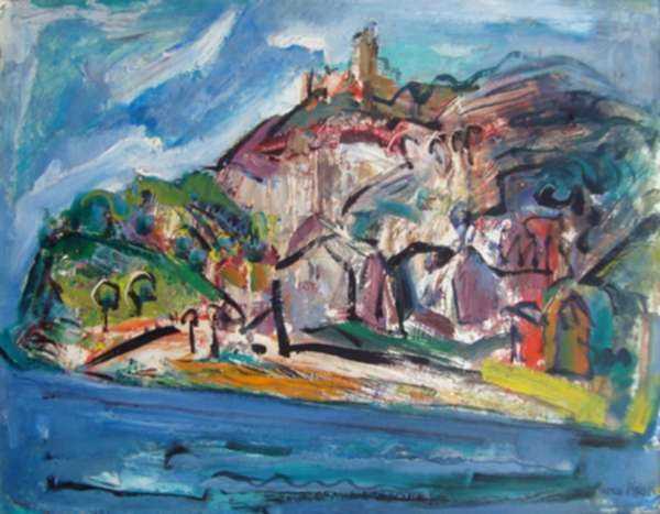 Painting by Marion Huse: Italian Coast, represented by Childs Gallery
