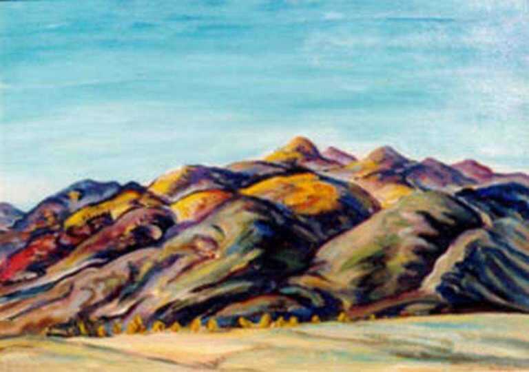 Painting by Marion Huse: New Mexico Hills, represented by Childs Gallery