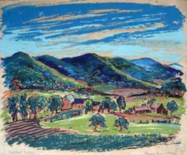 Print by Marion Huse: Pownal Valley, represented by Childs Gallery
