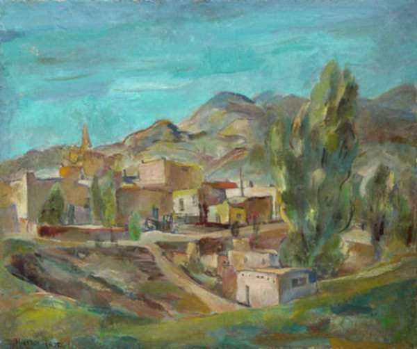 Painting by Marion Huse: Taos, New Mexico, represented by Childs Gallery