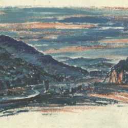Print by Marion Huse: The Valley, represented by Childs Gallery