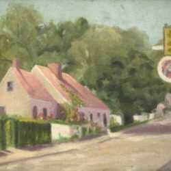 Painting by Marion Patten: [House Along the Street, Provincetown, Massachusetts], represented by Childs Gallery