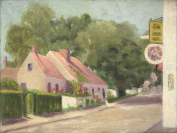 Painting by Marion Patten: [House Along the Street, Provincetown, Massachusetts], represented by Childs Gallery