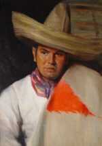 Painting by Marion Patten: Portrait of a Young Mexican Boy, represented by Childs Gallery
