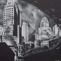 Print by Mark Freeman: Second Avenue El, represented by Childs Gallery