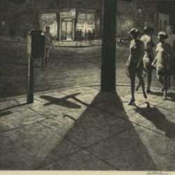 Print by Martin Lewis: Corner Shadows, represented by Childs Gallery