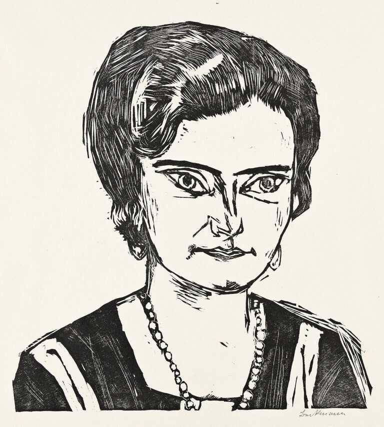 Print by Max Beckmann: Bildnis Frau H. M. (Naila), available at Childs Gallery, Boston