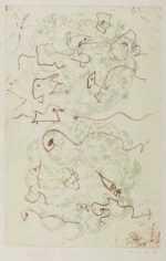 Print by Max Ernst: Plate from Les Chiens Ont Soif, represented by Childs Gallery