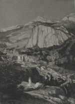 Print by Max Klinger: Mondnacht, represented by Childs Gallery