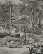 Print by Max Klinger: Simplicius am Grabe des Einstedlers, represented by Childs Gallery