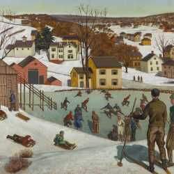 Painting By Molly Luce: Winter Sports At Childs Gallery