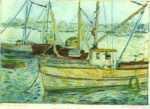 Print by Mortimer Borne: The Boats Sheepshead Bay [Brooklyn, New York], represented by Childs Gallery