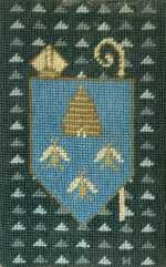 Textile by Natalie Hays Hammond: The Bees and the Hive, From a Cistercian Abbey in Brittany, available at Childs Gallery, Boston