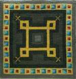 Textile by Natalie Hays Hammond: The Four Corners of the World, available at Childs Gallery, Boston