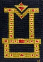 Textile by Natalie Hays Hammond: Vesta: Asteroid (From Lehne), available at Childs Gallery, Boston