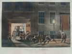 Print by Nathaniel Currier: Life of a Fireman: The Night Alarm - "Start her lively boys", represented by Childs Gallery