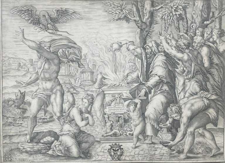 Print By Nicolas Beatrizet: The Sacrifice Of Iphigenia At Childs Gallery