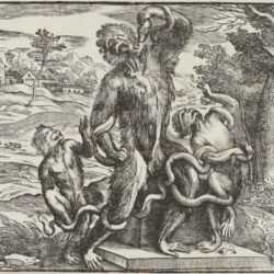 Print by Nicolo Boldrini: Caricature of the Laocoön, represented by Childs Gallery