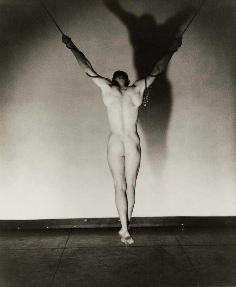 Photograph By [nude Male From Behind, With Arms Outstretched]: [nude Male From Behind, With Arms Outstretched] At Childs Gallery
