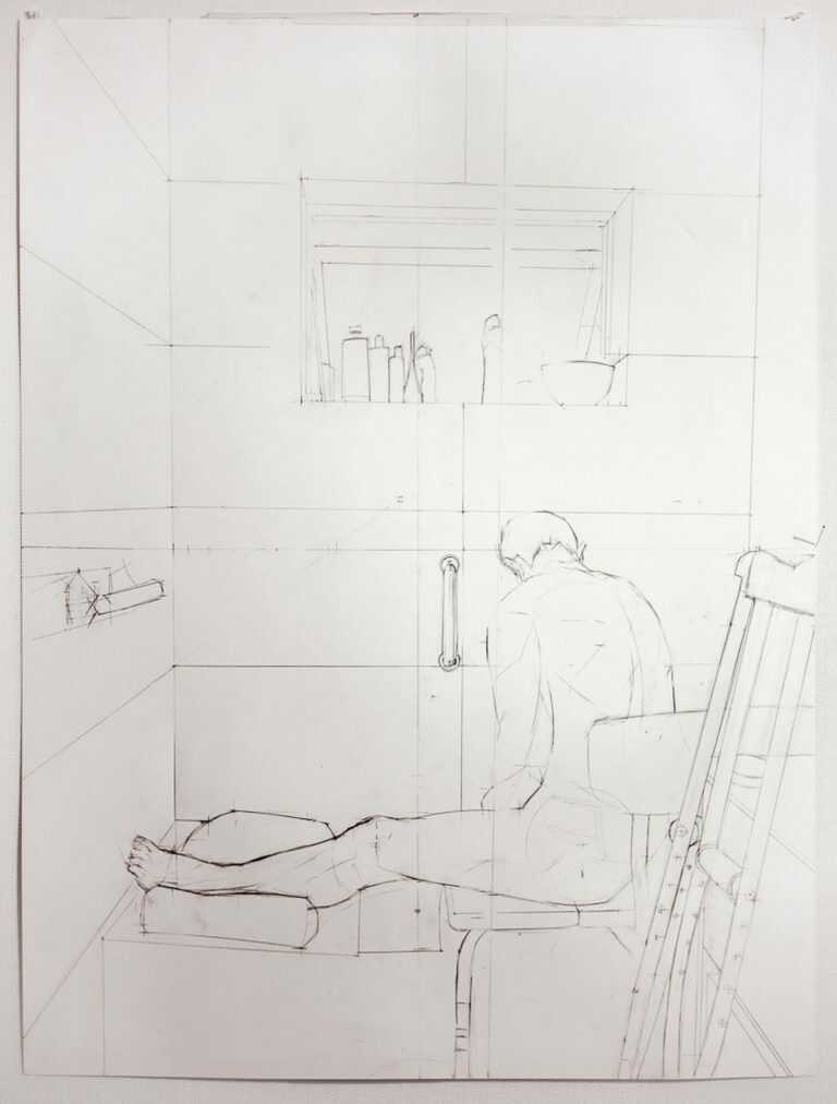 Drawing by Opal Ecker DeRuvo: Healing (Preparatory Drawing), available at Childs Gallery, Boston