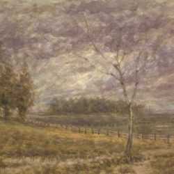 Watercolor by Otto Heinigke: [The Field at Dusk], represented by Childs Gallery