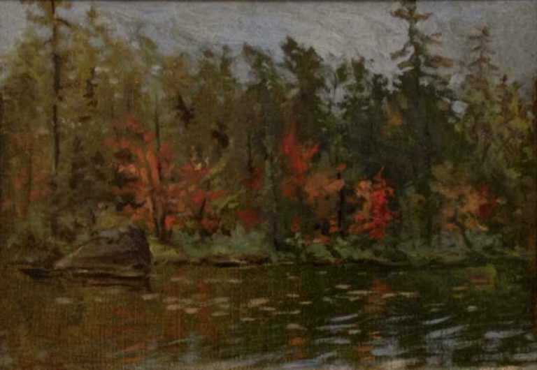 Painting by Otto Heinigke: Raquette Lake, Adirondacks, NY, represented by Childs Gallery