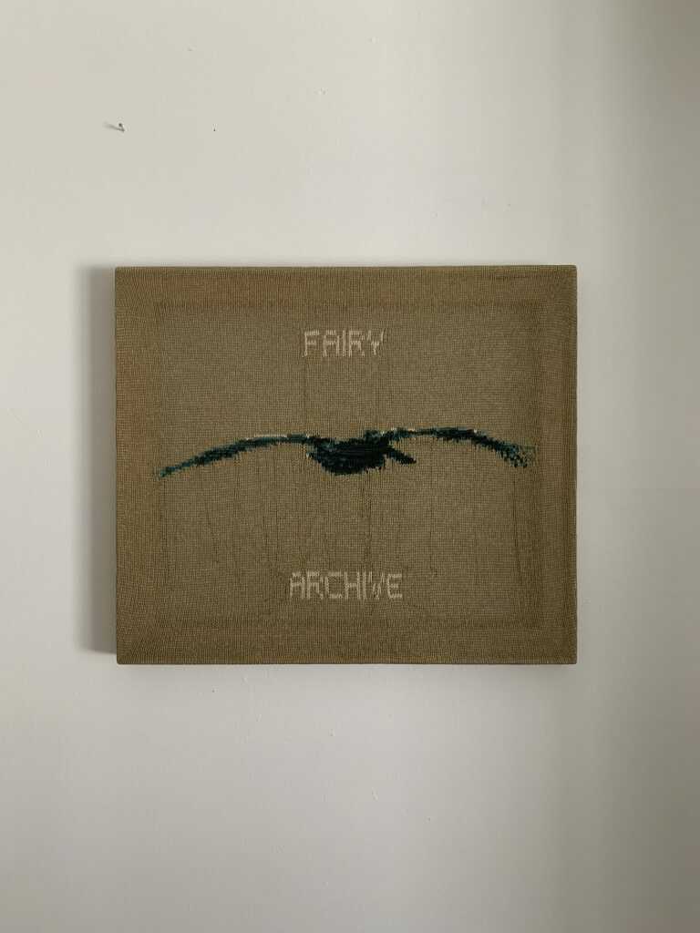 Textile by Patrick Carroll: Fairy Archive, available at Childs Gallery, Boston