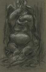 Drawing by Paul Cadmus: First Sketch for Gluttony, available at Childs Gallery, Boston