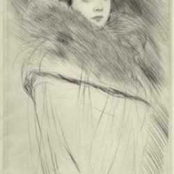 Print by Paul César Helleu: Madame Chéruit, represented by Childs Gallery