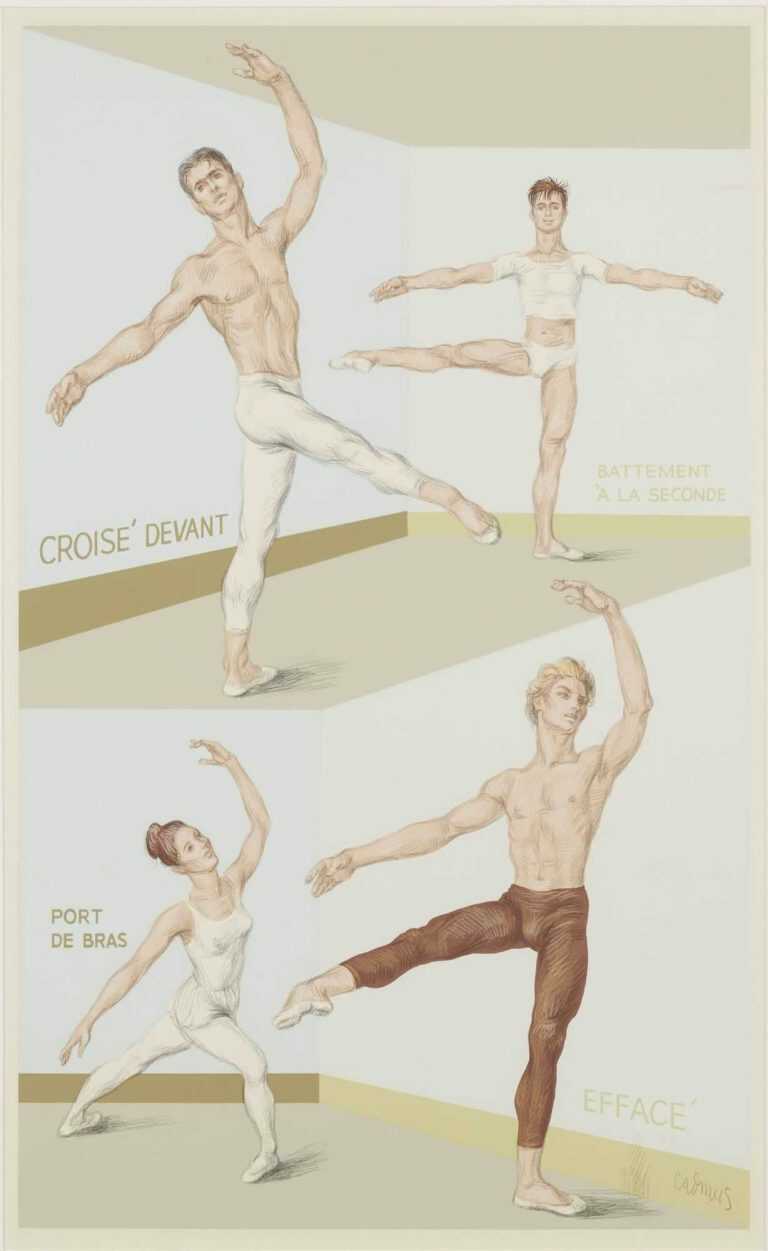 Print By Paul Cadmus: Four Ballet Positions At Childs Gallery