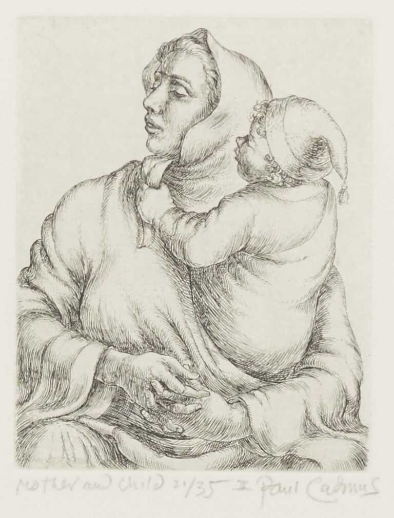 Print By Paul Cadmus: Mother And Child At Childs Gallery