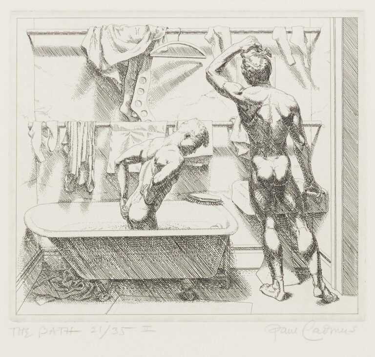 Print By Paul Cadmus: The Bath At Childs Gallery