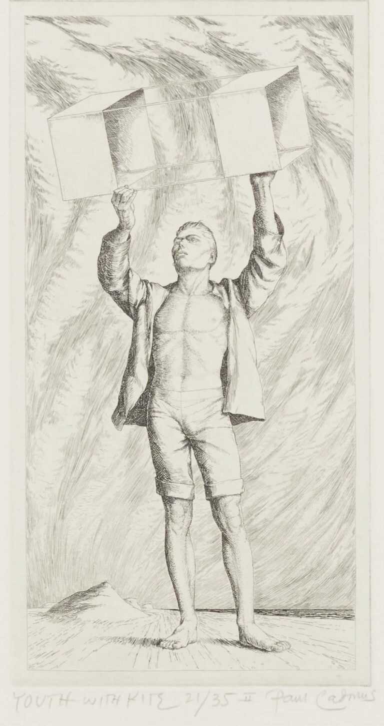 Print By Paul Cadmus: Youth With Kite At Childs Gallery
