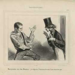 Print by Paul Gavarni: Mais permettez, mon cher Monsieur!, represented by Childs Gallery