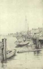 Print by Paul Lameyer: Camden, Maine, represented by Childs Gallery
