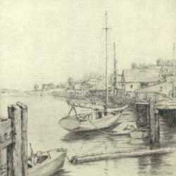 Print by Paul Lameyer: Camden, Maine, represented by Childs Gallery