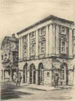 Print by Paul Lameyer: Old Granary, Newport, Rhode Island, represented by Childs Gallery