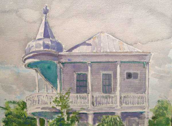 Watercolor by Paul Parker: Key West, Florida, represented by Childs Gallery