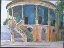 Watercolor by Paul Parker: Merida, Mexico, represented by Childs Gallery