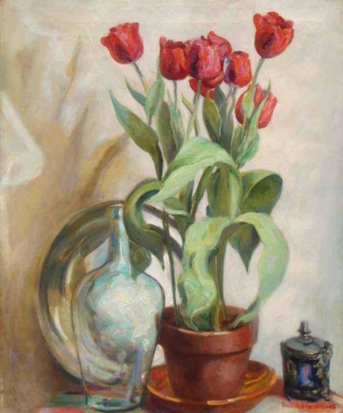 Painting by Pauline Bliss Williams: Tulips, represented by Childs Gallery